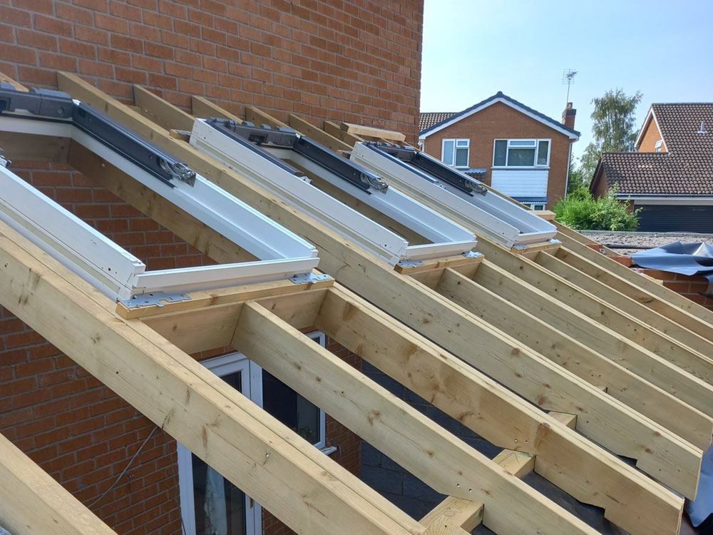 construction of roof with velux windows